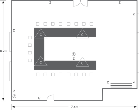 U-shape layout